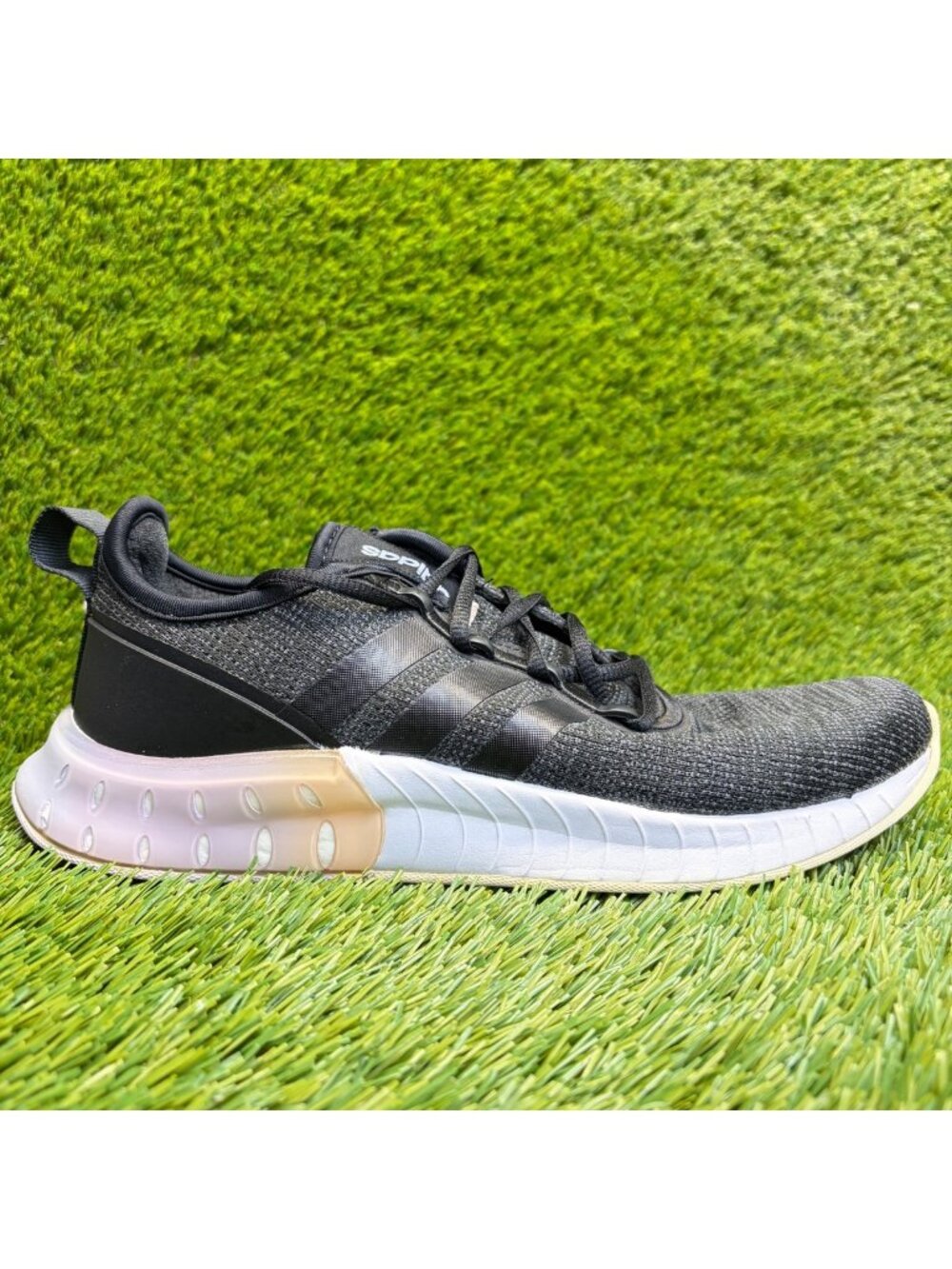 Adidas Kaptir Super Black Purple Gradient Womens Size 9 Running Shoes Sneakers